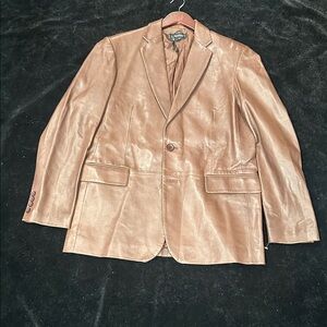 Lamarque Brown Buttery Soft Leather Jacket Size S